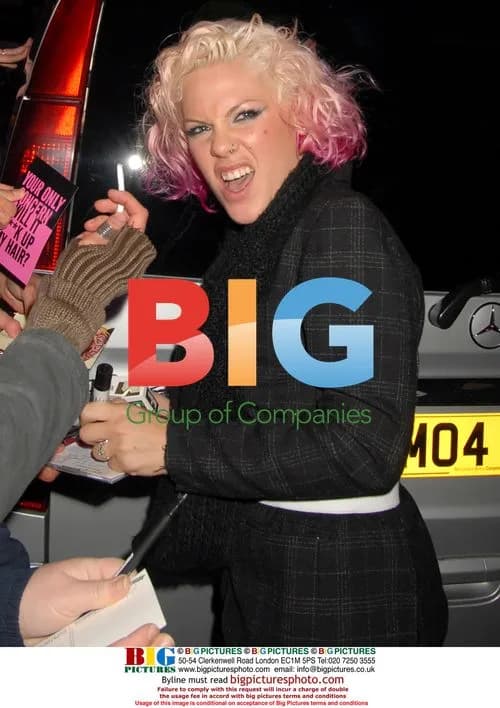 Singer Pink leaves album launch party