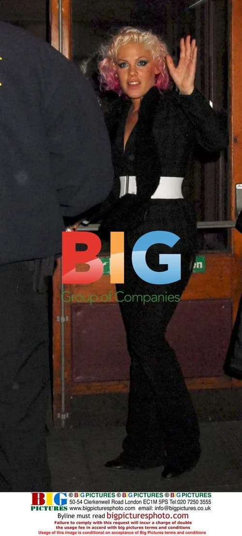 Singer Pink at London album launch party