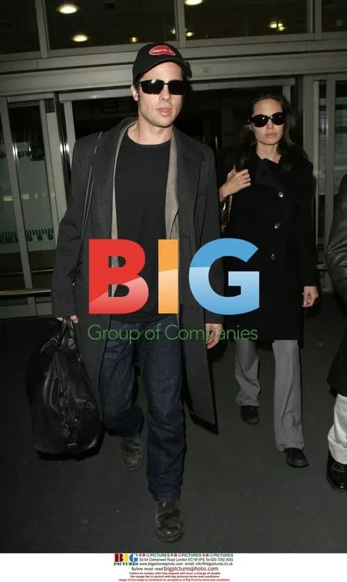 Brad Pitt and Angelina Jolie at Heathrow