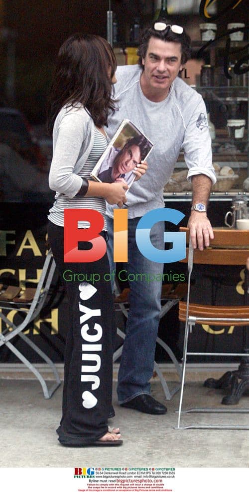 Peter Gallagher Lunches with Wife in Brentwood