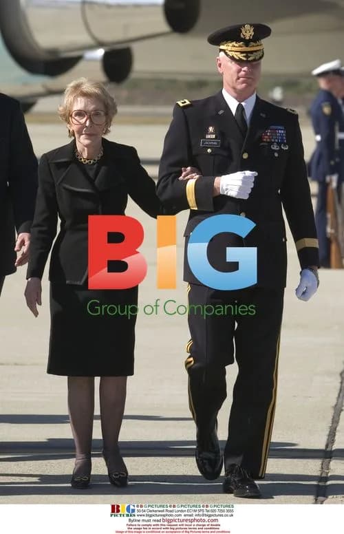 Nancy Reagan Escorts Remains of Ronald Reagan