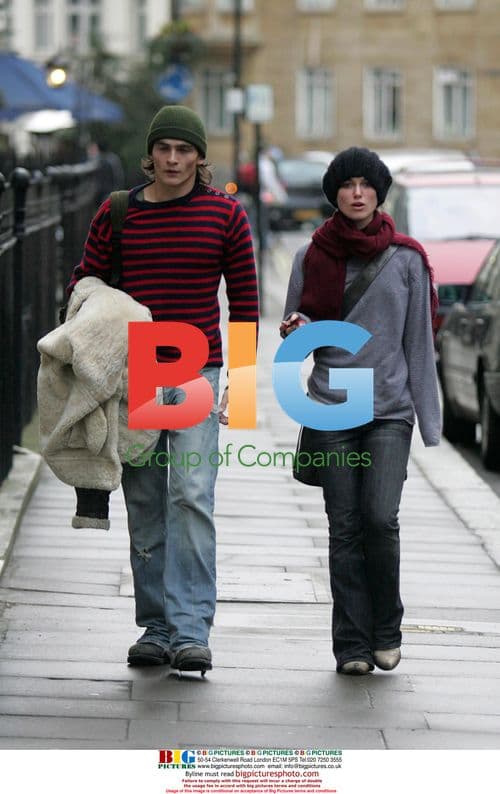 Keira Knightley and Rupert Friend arriving home