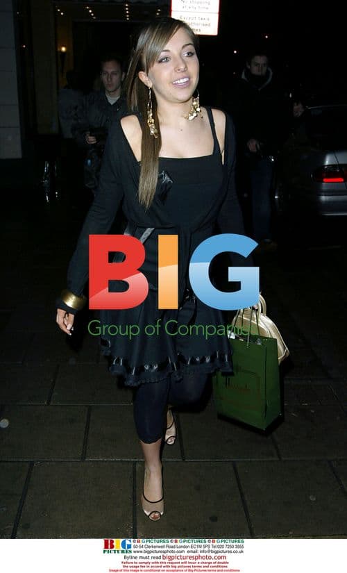 Louisa Lytton leaving Chocolate Ball