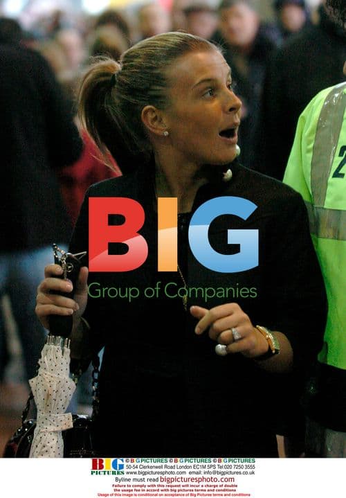 Coleen McLoughlin arrives at Old Trafford