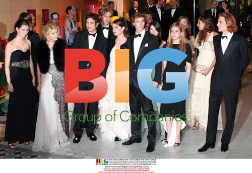 Andrea with girlfriend, Charlotte and Pierre Casiraghi at Rose Ball