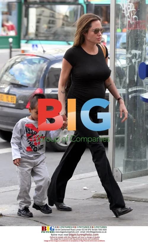 Angelina Jolie and son Maddox in Paris
