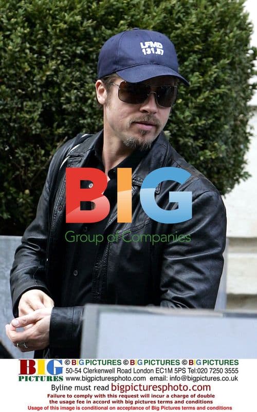 Brad Pitt Meeting Friend at Sers Hotel in Paris
