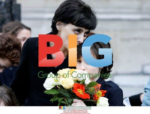 Ines de la Fressange at Luigi d'Urso's funeral