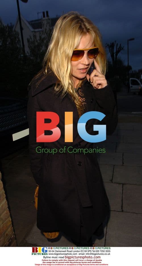 Kate Moss leaving Davinia Taylor's home