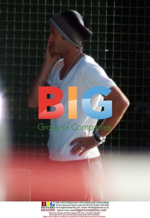 David Beckham with sons in Madrid park