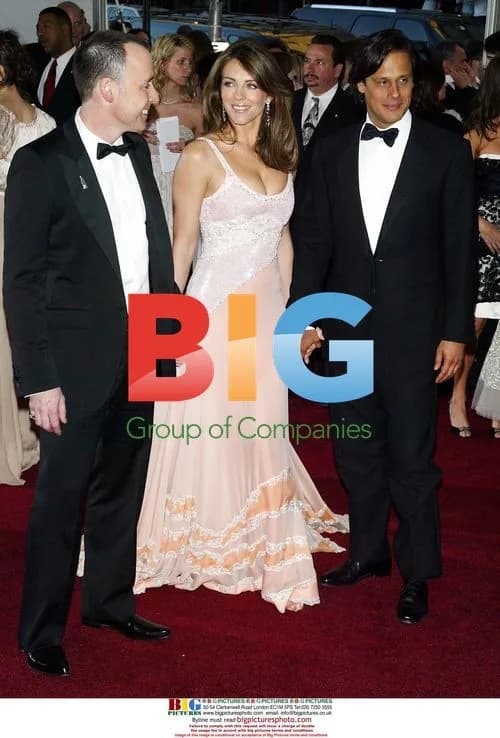 Liz Hurley, Arun Nayar, David Furnish at Met Gala