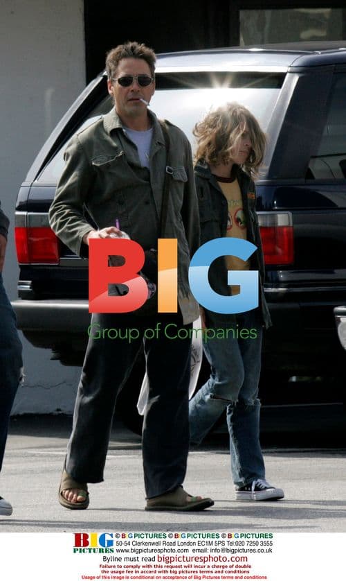 Robert Downey Jr. and son Indio out in Malibu