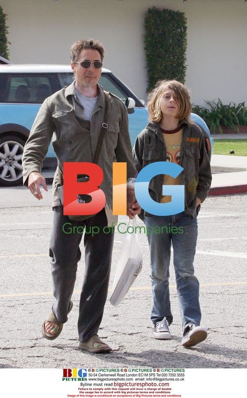 Robert Downey Jr. with son Indio in Malibu