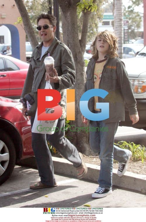 Robert Downey Jr. and son Indio out in Malibu