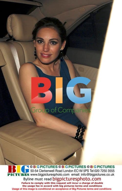 Billy Zane and Kelly Brook leave party