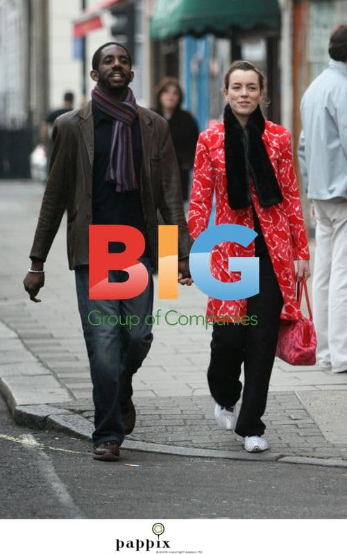 Olivia Williams with husband Rhashan Stone in London