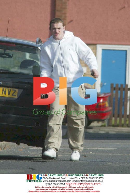 Wayne Rooney loses balance near car