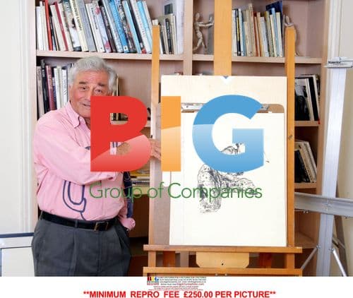 Peter Falk at home in Beverly Hills