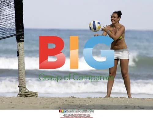 Michelle Heaton Plays Volleyball