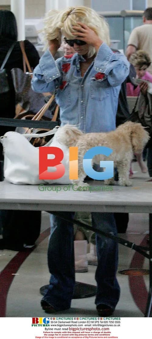 Jessica Simpson at LAX with Dog