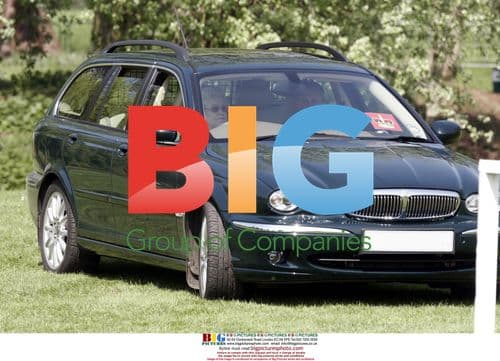 HRH The Queen in Jaguar Estate Car