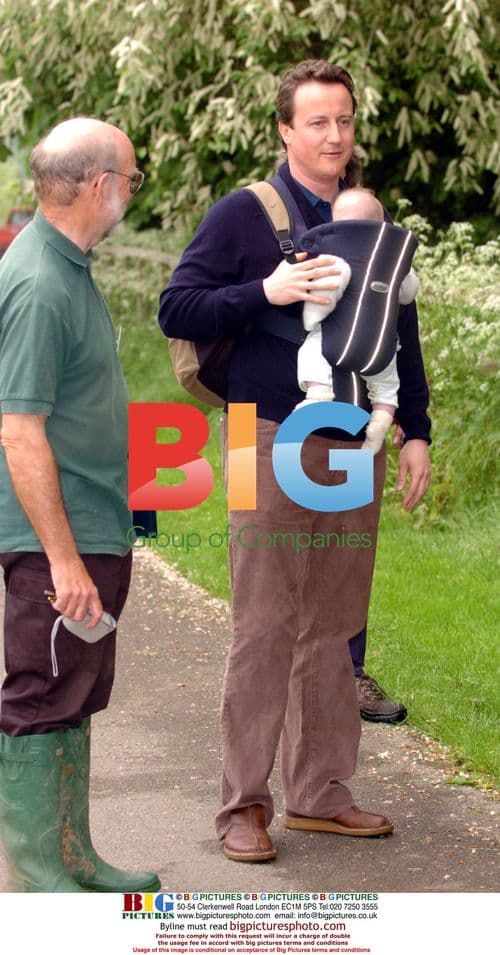 David Cameron & 3-month-old son Arthur