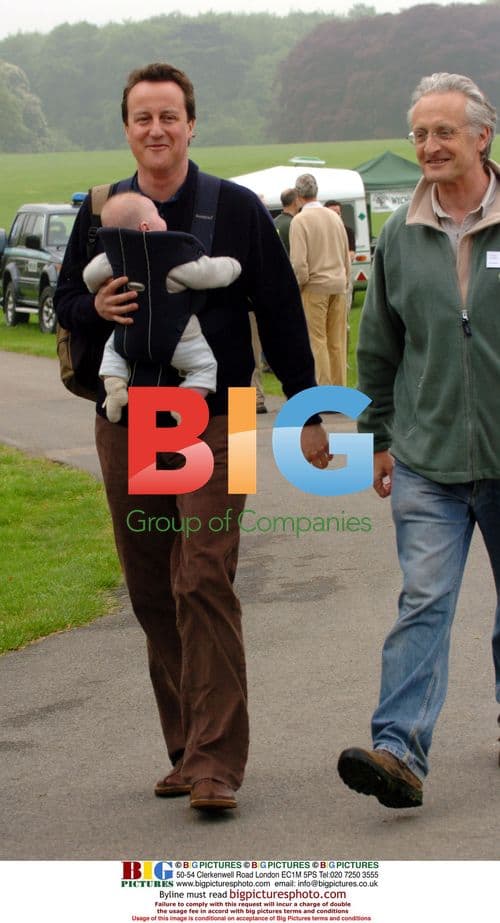 David Cameron with 3-month-old son Authur