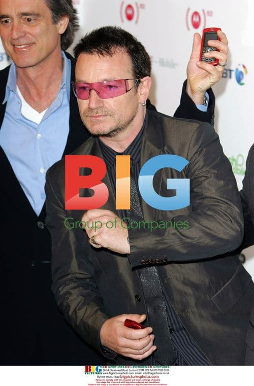 Bono and Bobby Shriver unveil Motorola RED phone