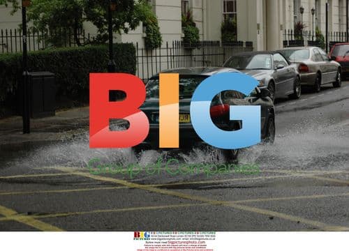 Flooding in Sussex Garden, London