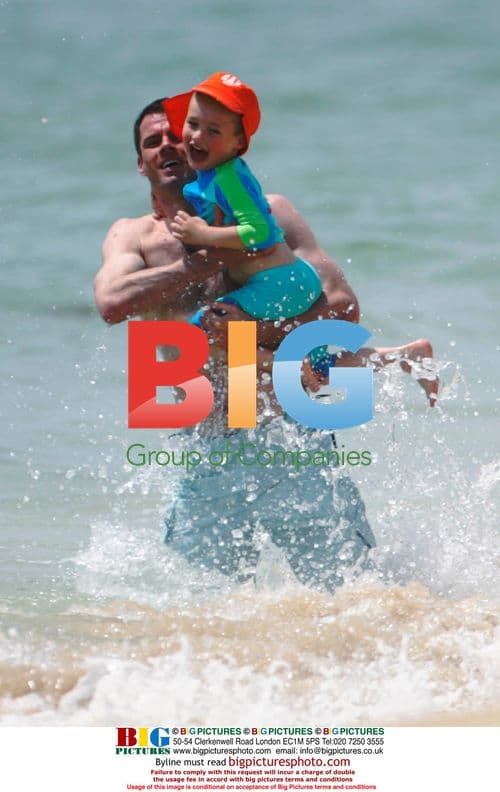 England Team Players on Portugal Beach
