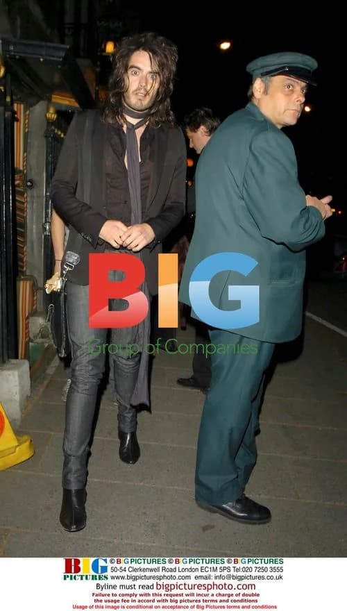 Russell Brand leaves charity event