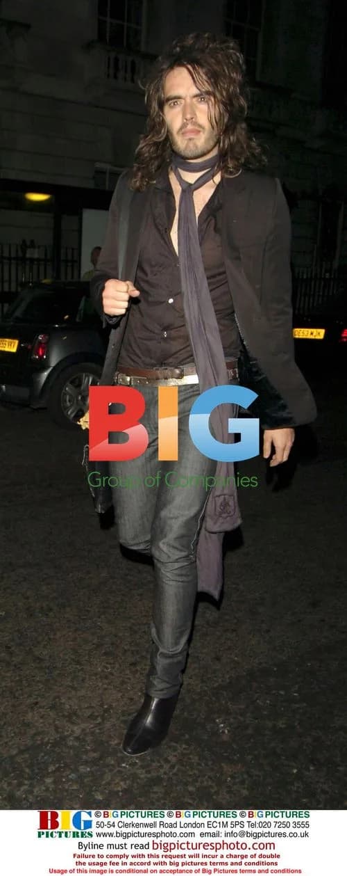 Russell Brand leaving charity gala