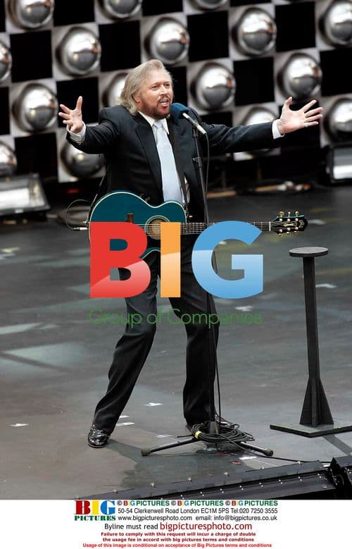 The Bee Gees perform at Prince's Trust concert