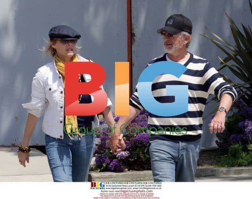 Steven Spielberg and Kate Capshaw in Aston Martin