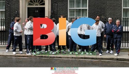 Robbie Williams' Soccer Aid Celebrities at 10 Downing St