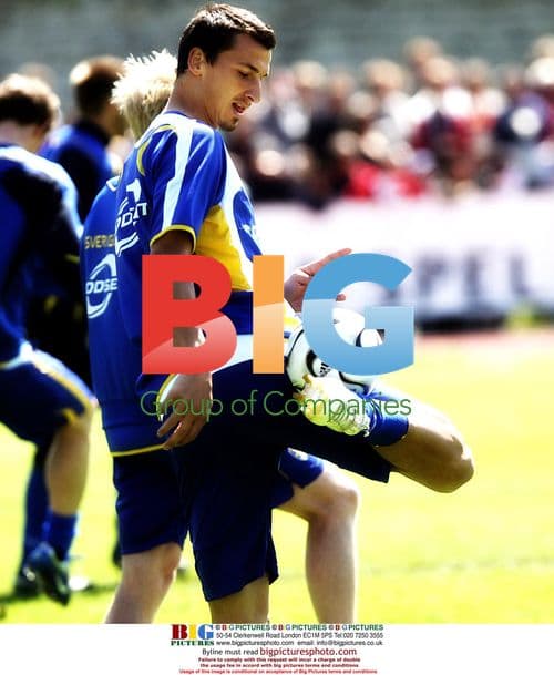 Zlatan Ibrahimovic with Swedish soccer team