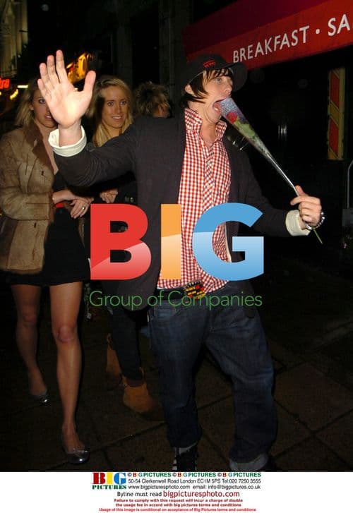 Danny from McFLY at Movida nightclub in London