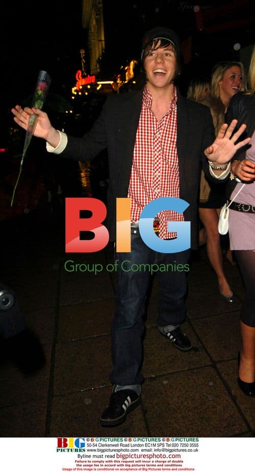 McFLY's Danny enjoys night out in London