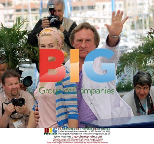 Gerard Depardieu and Cecile de France at 'Quand j'etais chanteur' photocall