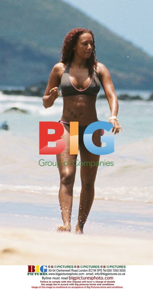 Melanie B on Beach in Hawaii