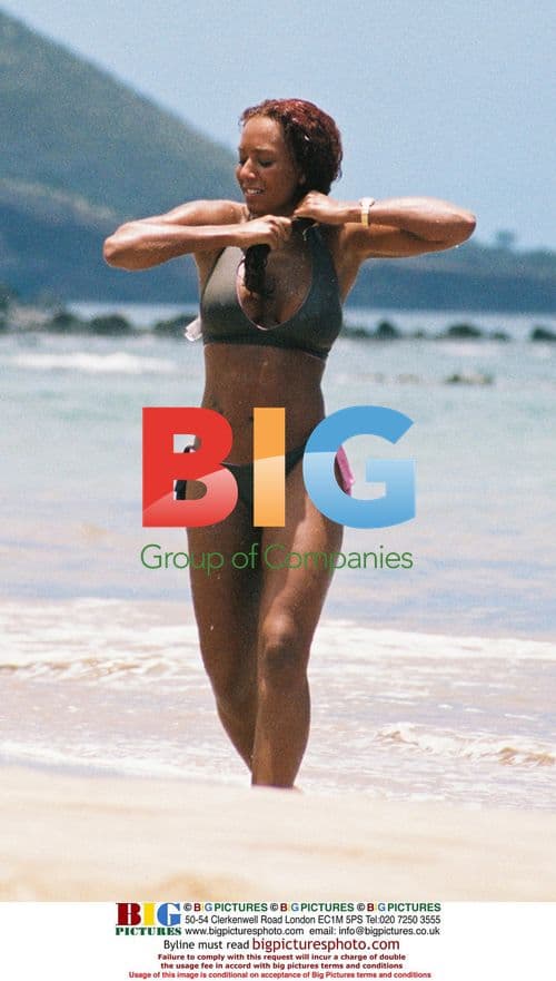 Melanie B on Hawaii Beach