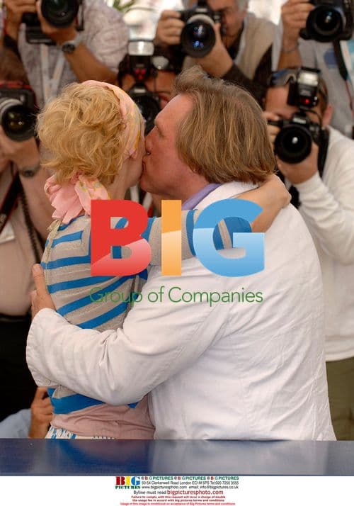 Depardieu and De France at Cannes Photocall