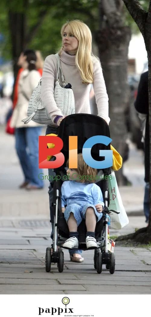 Claudia Schiffer and son Caspar out in London