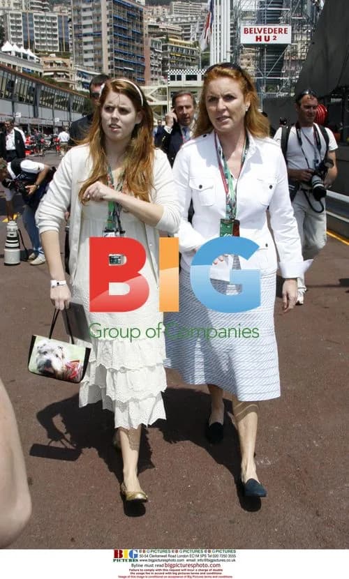 Duchess of York with Daughter at Monaco F1 Trial