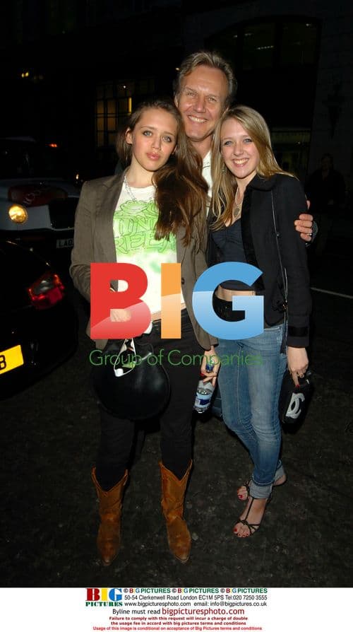 Anthony Head and daughters leave UK 'Wah Wah' premiere party