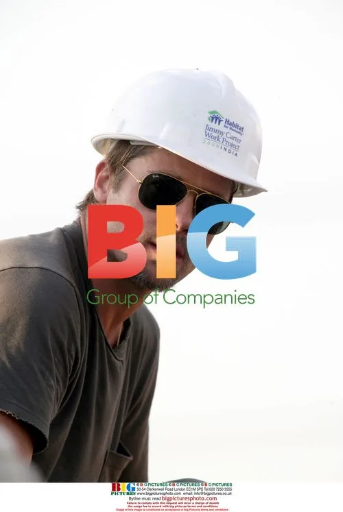 Brad Pitt helps build houses in India