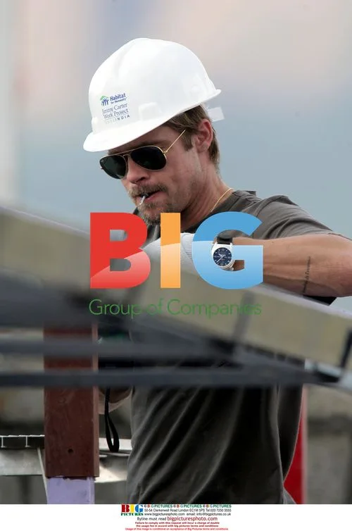 Brad Pitt Volunteers with Habitat for Humanity in India