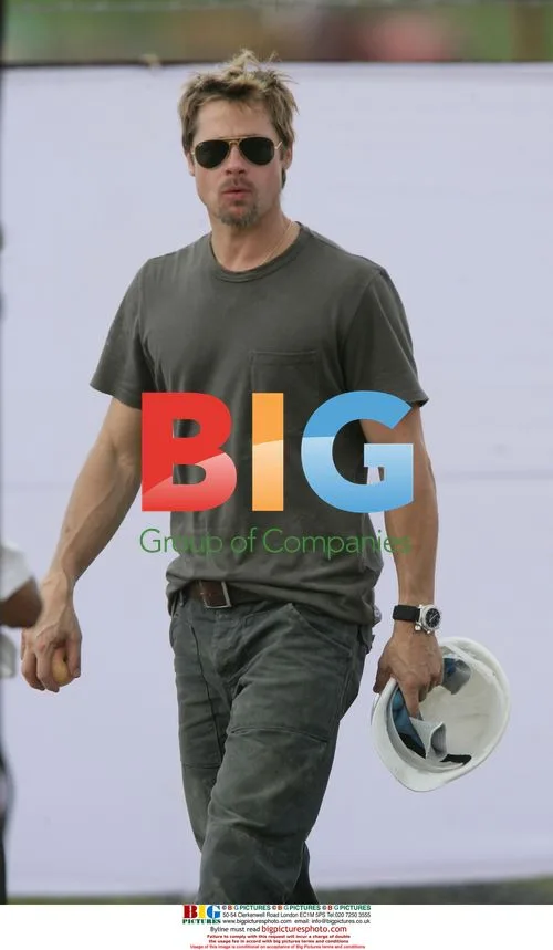 Brad Pitt volunteers with Habitat for Humanity