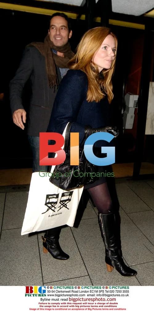 Spice Girl Geri Halliwell leaving London cinema