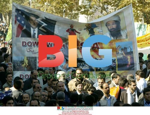 Iranians Protest at U.S. Embassy Site